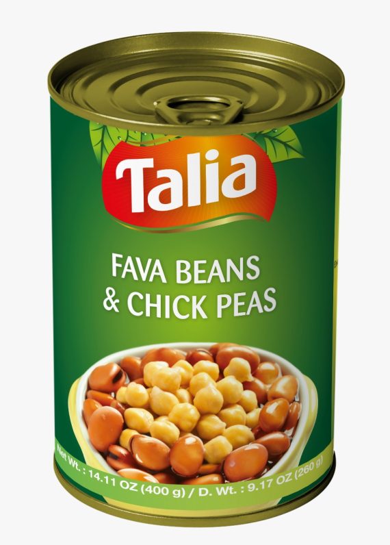 TALIA Fava Beans & Chickpeas 14.1oz/400g x 24