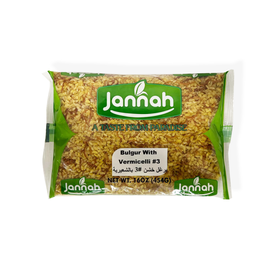 JANNAH Bulgur #3 with Vermicelli 16oz/454g x 12