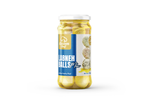 Kareem Chef Mix Cow Labneh Balls Jar In Olive Oil 750 Gr*12