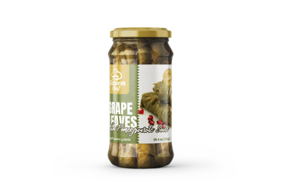 Kareem Chef Stuffed Grape Leaves With Pomegranate In Olive Oil Jar 750 Gr*12