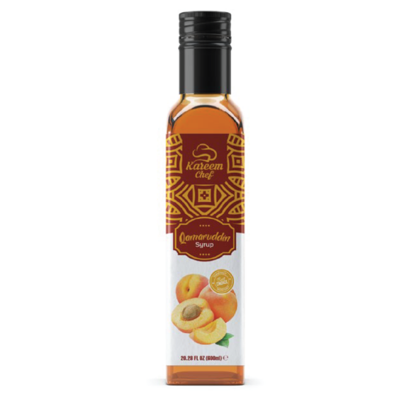 Kareem Chef Condensed Apricot Syrup Glass Bottle 500 Ml*12