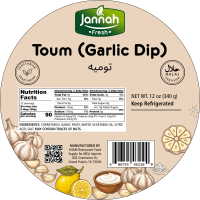 JANNAH Fresh Toum (Garlic Dip) 12oz / 340g